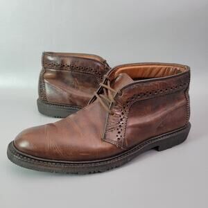 Mens Allen Edmonds Bellevue Brown Leather Chukka Lace Up Boots Shoes Size 11 B
